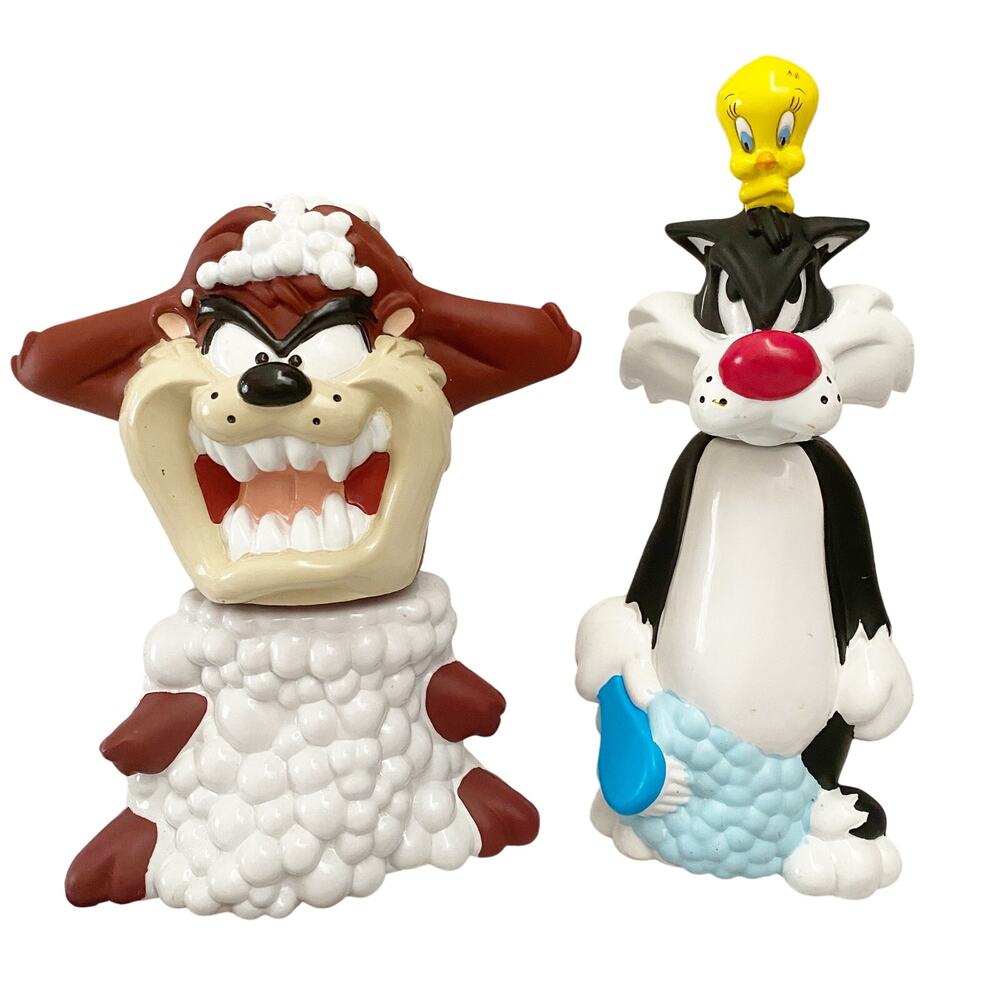 MINNETONKA Vintage Looney Tunes Taz Sylvester Tweety Soaky Bath Bottles